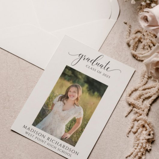 Invitation Baccalauréat en noir et blanc du budget