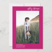 Invitation Baccalauréat en or violet de Bohême (Dos)