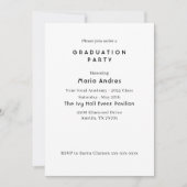 Invitation Baccalauréat en typographie simple et chic (Devant)