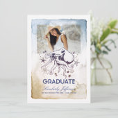 Invitation Baccalauréat Nautique Photo Octopus (Debout devant)