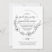 Invitation Baccalauréat photo en feuillage minime tendance (Devant)