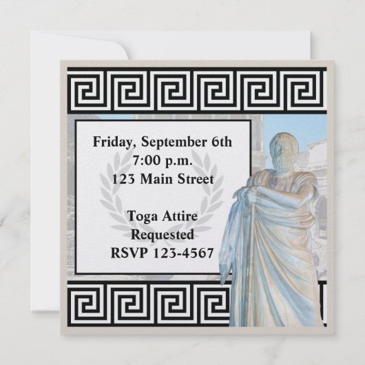 Invitation Bacchanalia (Dos)