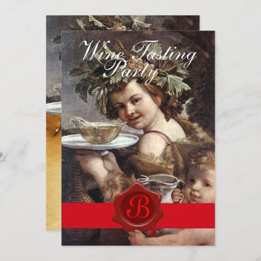 Invitation BACCHUS, FÊTE DE DÉGUSTATION DE VIN PARCHE MIN Sce (Devant / Derrière)