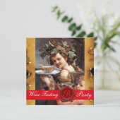 INVITATION BACCHUS, FÊTE DE DÉGUSTATION DE VIN PARCHEMIN À SC (Debout devant)