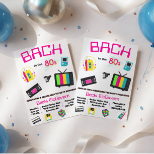 Invitation Bach au Bachelorette Party des années 80