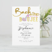 Invitation Bach & Boujee Gold Diamond Glam Bachelorette (Debout devant)