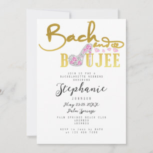 Invitation Bach & Boujee Gold Diamond Glam Bachelorette