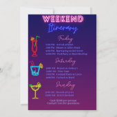 Invitation Bach et Bachelorette Apéro avec Itinéraire (Dos)