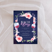 Invitation Bach et Boozy Neon & Fleurs Florales Rose Enterrem