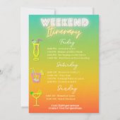 Invitation Bach et célibataire en goguette avec l'itinéraire  (Dos)