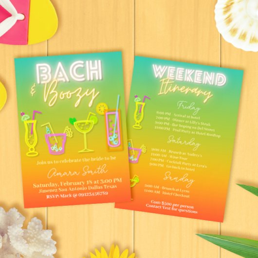 Invitation Bach et célibataire endiablée avec Itinéraire