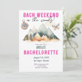 Invitation Bach in the Woods Camping Bachelorette weekend (Debout devant)