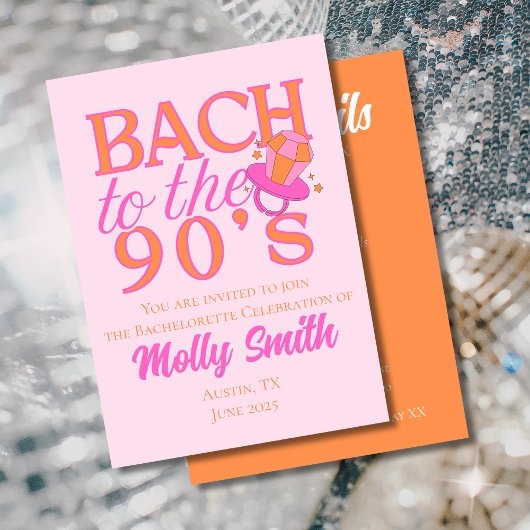 Invitation Bach to the 90s - Retro Bachelorette Party
