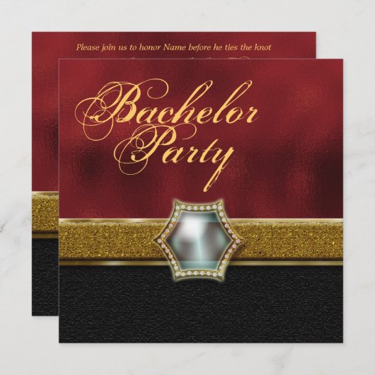 Invitation Bachelor (Devant / Derrière)