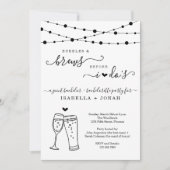 Invitation Bachelor & Bachelorette Party Bubbles & Brew (Devant)