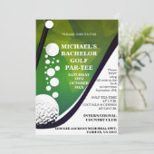 Invitation Bachelor Golf Par Tee | Golf Bachelor Party (Debout devant)