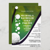 Invitation Bachelor Golf Par Tee | Golf Bachelor Party (Devant / Derrière)