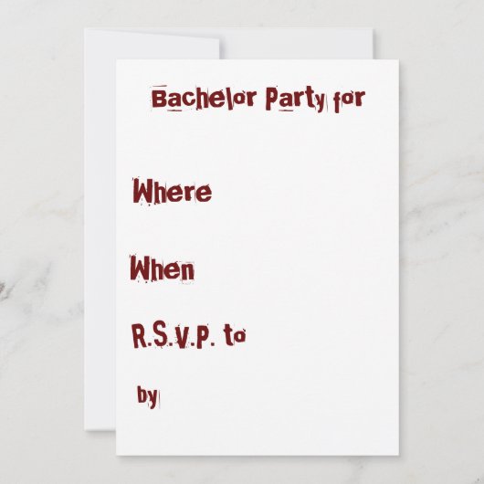 Invitation Bachelor Party (Dos)