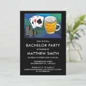 Invitation Bachelor Party Bière Poker Jeu (Debout devant)