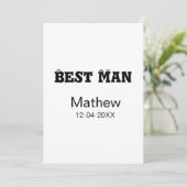 Invitation Bachelor party de meilleur homme ajouter nom date (Debout devant)