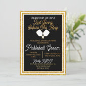 Invitation Bachelor Party de Pickleball Parties scintillant n (Debout devant)