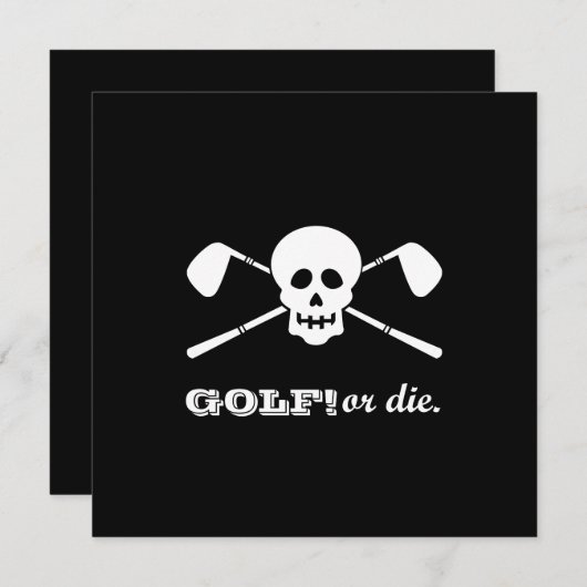 Invitation Bachelor Party Golf - Pas encore mort! (Devant / Derrière)