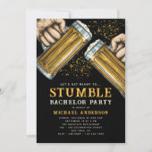 Invitation Bachelor Party Groom Boy's Night Out Boy Boissons (Devant)