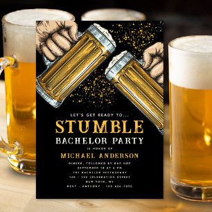 Invitation Bachelor Party Groom Boy's Night Out Boy Boissons