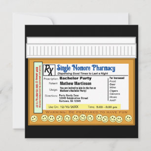 Invitation Bachelor Party RX pour le plaisir