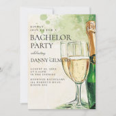 Invitation Bachelor Party simple et élégant (Devant)