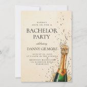Invitation Bachelor Party simple et élégant (Devant)