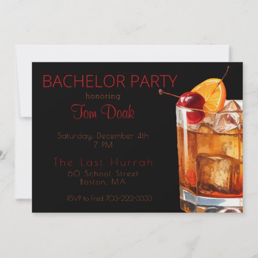 Invitation Bachelor Party Vidéo (Devant)