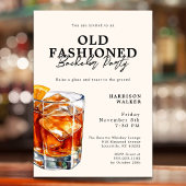 Invitation Bachelor Party Vieux mode Whiskey thème élégant