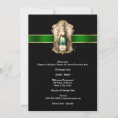 Invitation Bachelor retraite anniversaire vin mousseux chic (Dos)