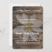 Invitation Bachelor romantique et rustique / Bachelorette (Dos)