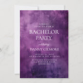 Invitation Bachelor simple et élégant violet (Devant)