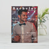 Invitation Bachelor Vegas Weekend Magazine Couverture (Debout devant)