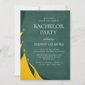Invitation Bachelor Vert simple et élégant (Devant)