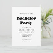 Invitation Bachelor vintage Script Retro (Debout devant)