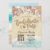 Invitation Bacheloré Fête Summer Beach Starfish Seashell (Devant / Derrière)