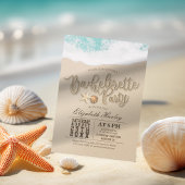 Invitation Bacheloré Fête Summer Beach Starfish Seashell