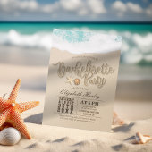 Invitation Bacheloré Fête Summer Beach Starfish Seashell