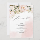 Invitation Bachelorée boho rose vif (Dos)