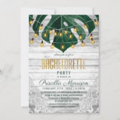 Invitation Bachelorée de dentelle de la feuille de fromage su (Devant)