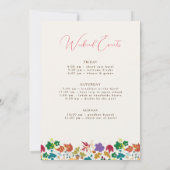 Invitation Bachelorée de fleurs violettes de moutarde de prin (Dos)