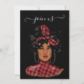 Invitation Bachelorée de Noël afro-américaine Invi (Devant)