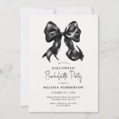 Invitation Bachelorée d'Halloween noir (Devant)