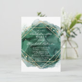 Invitation Bachelorée Vert et Or (Debout devant)