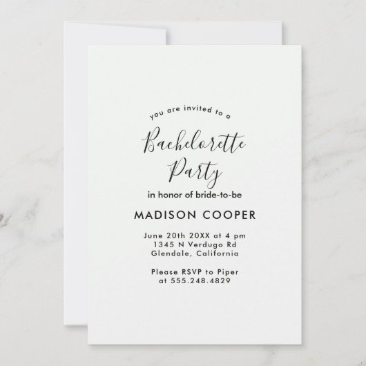 Invitation Bachelorette (Devant)