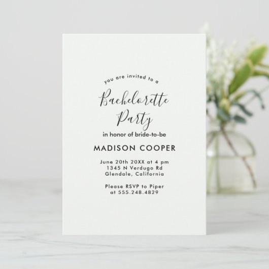 Invitation Bachelorette (Debout devant)